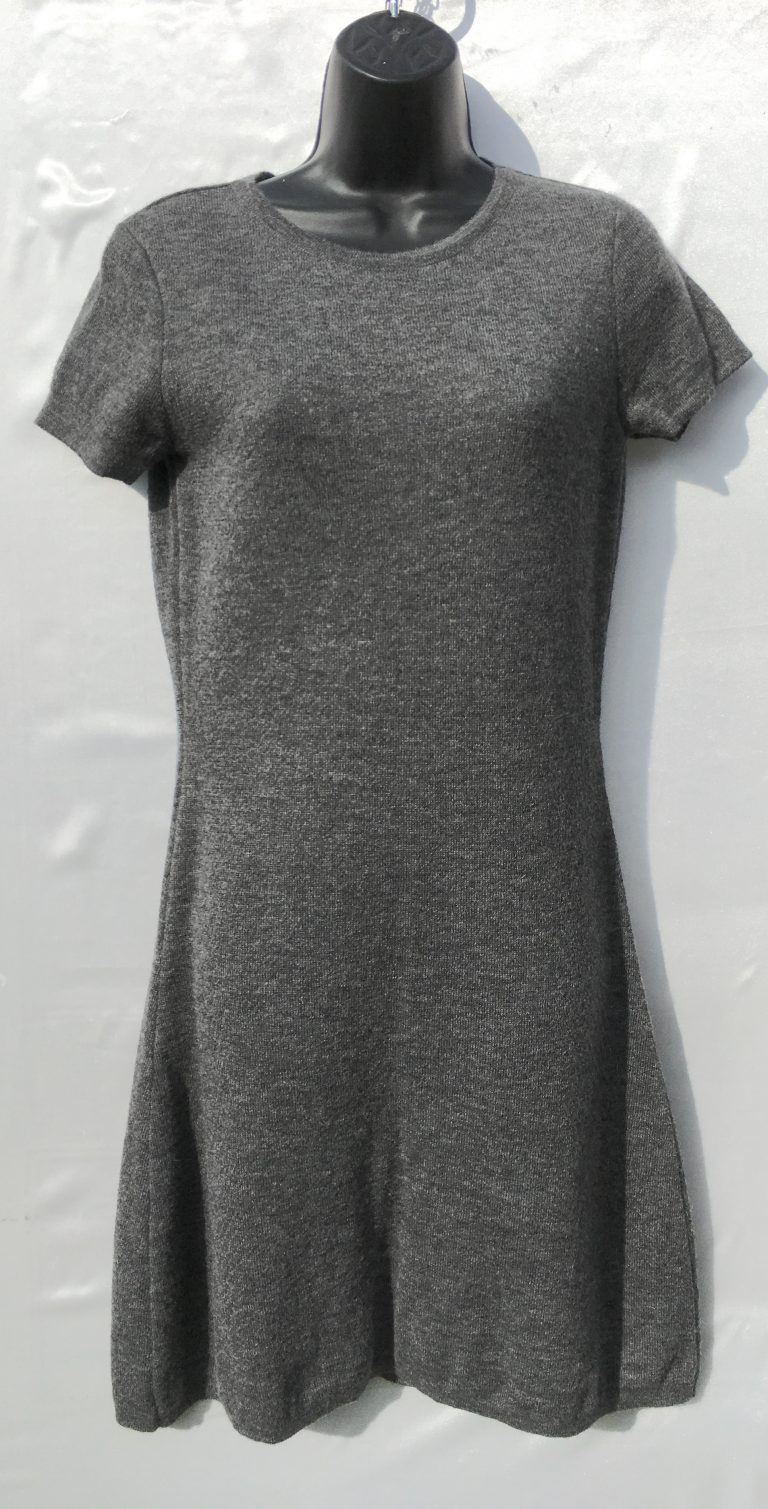 Grey short-sleeved alpaca dress | AlpacapacaAlpacapaca